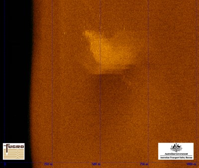 Figure 7: Side Scan Sonar - Category 1 contact – Initial survey line with Fugro DT-1 towfish